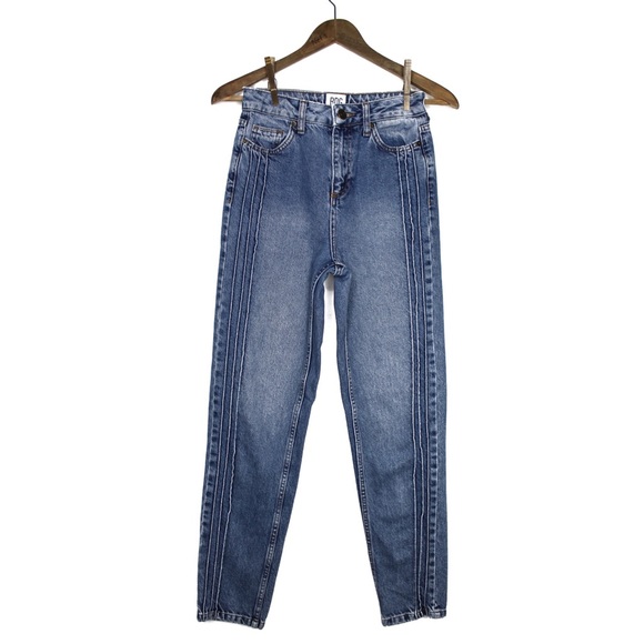 BDG Mom Pintuck Pleated Jeans 24 x 32 Preowned Vintage Look - Picture 2 of 11